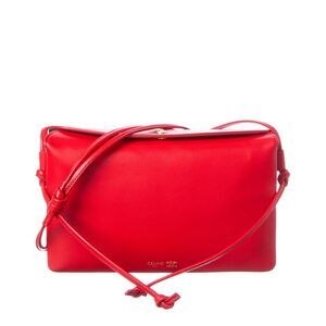 Celine Trio Leather Shoulder Bag, Red